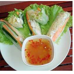 Spring Roll Chicken Mie rasa Soto Mie with Dipping Sauce